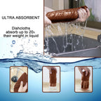 kimteny 13x28 Inches Kitchen Cloth Dish Towels, 400 GSM Premium Dishcloths, Super Absorbent Coral Velvet Microfiber Cleaning Cloths, Fast Drying Rags for Washing Dishes (12 Pack, Brown)