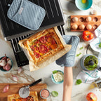 KitchenAid Asteroid Pot Holder 2-Pack Set, Fog Blue, 7"x10"