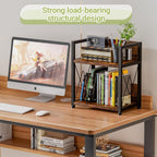 Aduanbang Coffee Bar Accessories Organizer, 2 Tier Wooden Kitchen Counter Shelf, Coffee Organizer Station for Countertop, Condiment Rack for Mugs, Cups, Cream, Syrup