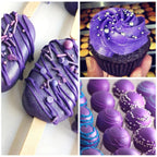 Edible Glitter - 30g Edible Luster Dust Metallic Food Grade Coloring Glitter for Drinks, Cake Decorating, Baking - Edible Dust Powder Shimmer Sprinkle Powder for Icing, Cocktail, Wine, Candy (Violet)