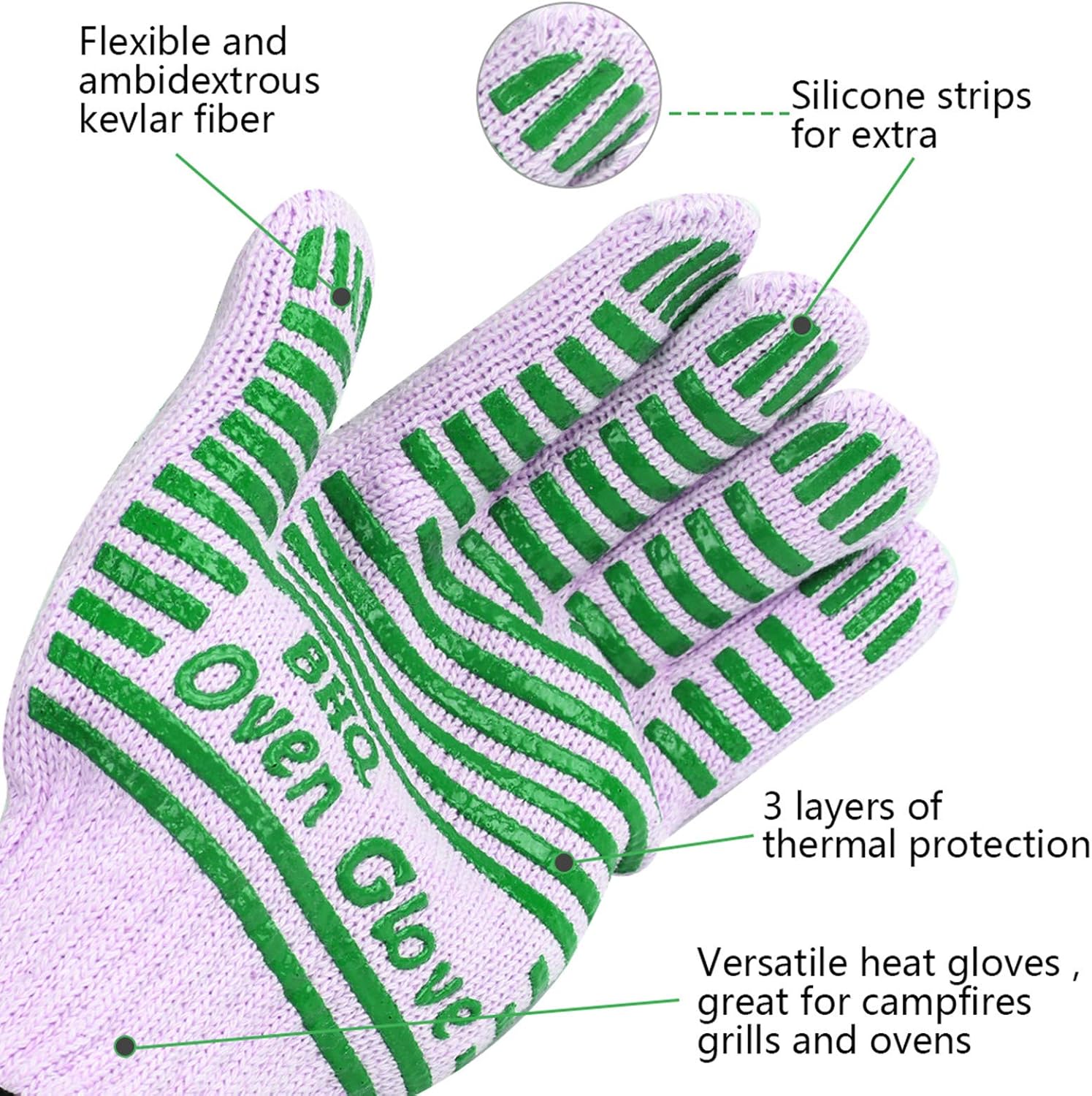 CZSYZCZS Extreme Heat Resistant Oven Gloves - 932F - Cooking Gloves for BBQ, Grilling, Baking,Cutting, Smoker Fireplace