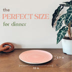 Mora Ceramic Helix Swirl Dinner Plates Set of 6, 10in Modern Spiral Porcelain Dish Dinnerware for Kitchen, Serving & Restaurants - Dishwasher, Microwave, Freezer, Oven Safe Dishware - Ocean Colors