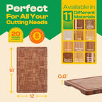 Riveira Bamboo End Grain Wood Cutting Board – Gourmet Bamboo Grandeur: 18 x 12 Wooden Cutting Board – Wooden Cutting Boards For Kitchen Decorative – Innovative Juice Grooves