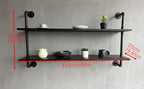 Floating Bookshelf Shelves Industrial Pipe Shelving Pipe Shelves Rustic Wall Shelf 48 Inch Farmhouse Book Shelves for Wall Mounted