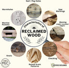 Modern Timber Craft Reclaimed Wood Floating Wall Shelf | Solid Rustic American Barnwood, Floating Shelf Brackets | 2.75" Thickness | 30" L x 10" D, Rustic Original - Oiled, 3 Pack