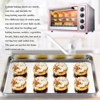 Baking Sheet with Rack Set, Yododo Set of 4 (2 Sheets + 2 Racks), Stainless Steel Cookie Sheet Baking Pan Tray with Cooling Rack, Non Toxic & Heavy Duty & Easy Clean - Size of 17½ inch