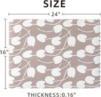 Dish Drying Mat Absorbent Coffee Mat Rubber Backed Soft Silicone Kitchen Counter Mats for Home Kitchen Bathroom Coffee Bar (Tulip, 16 x 24 Inches)