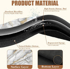 White and Gold Marble Dish Drying Mat for Kitchen Counter Absorbent Hide Stain Coffee Mat Rubber Backed Dish Drainer Rack Pad Espresso Machine Coffee Bar Accessories 15.7 x 23.6 Inch