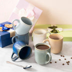 bestone Coffee Mugs Set of 6，12 oz Coffee Mugs, Ceramic Mugs with Handles,Cups Microwave & Dishwasher safe，Vibrant Colors