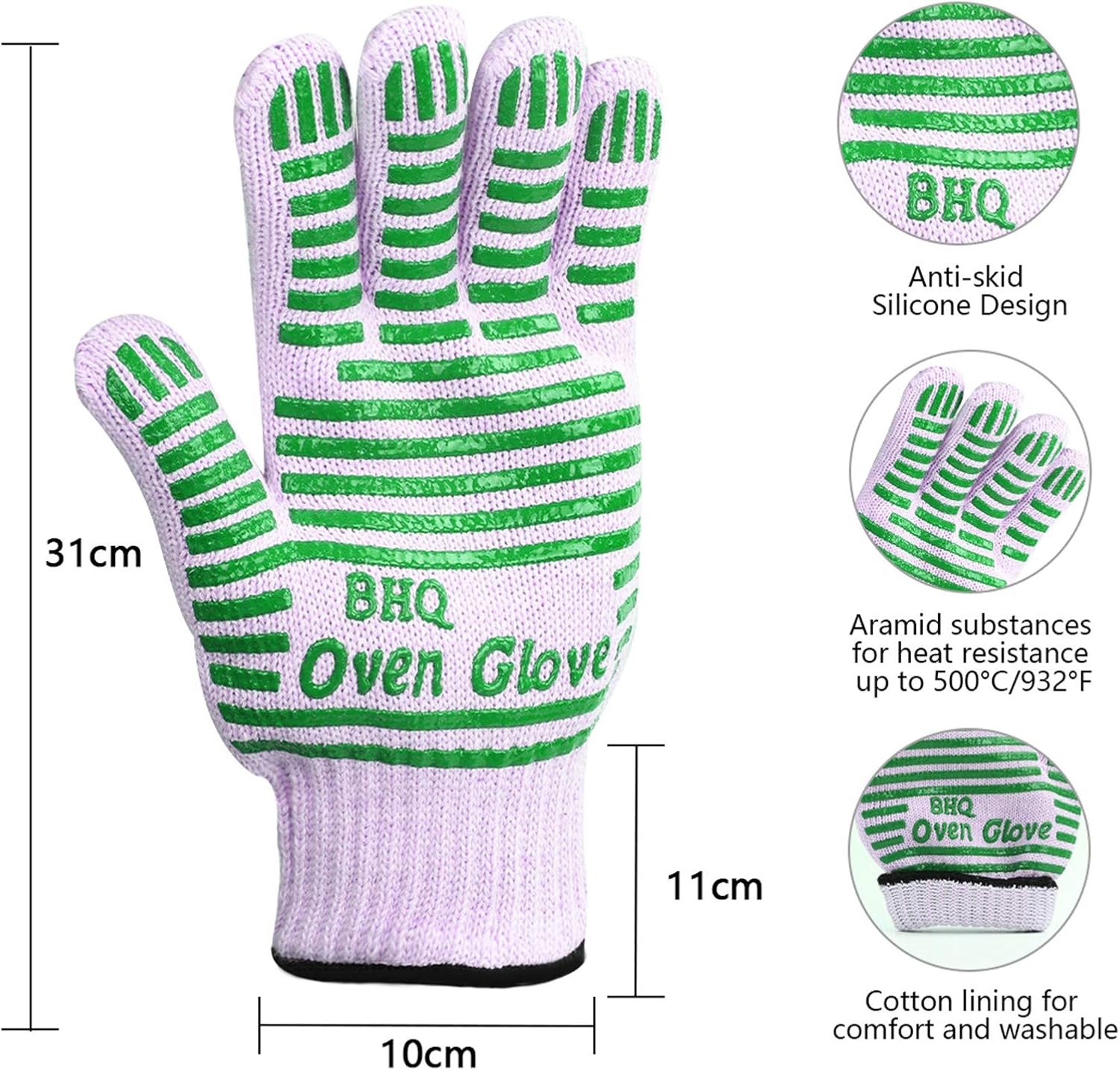 CZSYZCZS Extreme Heat Resistant Oven Gloves - 932F - Cooking Gloves for BBQ, Grilling, Baking,Cutting, Smoker Fireplace