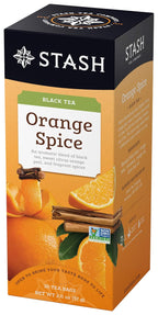 Stash Tea Orange Spice Black Tea - Caffeinated, Non-GMO Project Verified Premium Tea with No Artificial Ingredients, 30 Count (Pack of 6) - 180 Bags Total