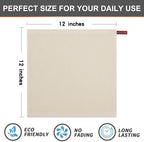 Kitinjoy 100% Cotton Kitchen Dish Cloths, 6-Pack Waffle Weave Dish Towels for Drying Dishes Super Soft Absorbent Quick Drying Dish Rags, 12 X 12 Inches, Beige