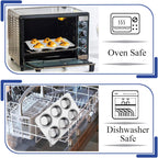 TeamFar Muffin Pan, 6 Cup Muffin Pan for Baking, Cupcake Pan Muffin Tin Tray Set Stainless Steel for Making Cakes Cornbread Quiche and More, Healthy & Durable, Oven & Dishwasher Safe