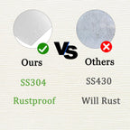 Kichwit 304 Stainless Steel Grill Scraper with Wood Handle, Pizza Dough Cutter, Multi-Purpose Scraper for Cooking, Scraper Tool Kitchen, 1 Pack