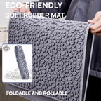 Coffee Machine Mat for Countertops, Waterproof Dish Drying Mat for Kitchen, Bars, Restaurant, 18X12in 1cm Thick Coffee Mat, Bar Decor, Espresso Mat, Non-Slip Drip Tray Mat(Gray,18"x12")