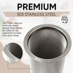 Altura The TUBE Cold Brew Coffee Maker and Tea Infuser for Wide Mouth Mason Jars - Stainless Steel Cold Brew Filter Strainer for Iced Coffee, Fruit Water & More - (32oz/1qt)