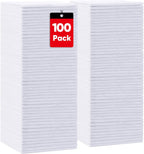 HOMEXCEL White Shop Towels 100 Pack, Reusable Microfiber Towels for Cars, Bulk Multipurpose Microfiber Cleaning Cloths, Lint Free Cleaning Rags for Car, House and Kitchen, 11.5 x 11.5 inch