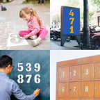 6 Inch Number Stencils Set, 0-9 Plastic Address Number Stencils Reusable Cake Digital Templates for Painting on Wall,Wood,Rock,Mailbox and DIY Art Projects