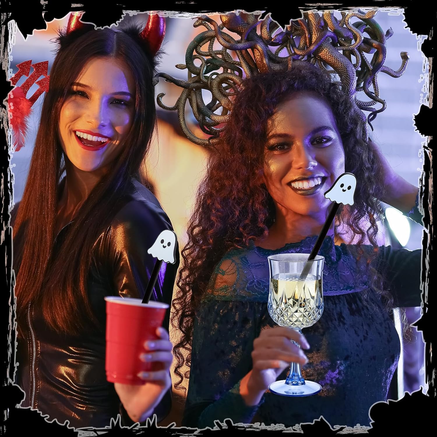 Remerry 18 Pcs Halloween Swizzle Sticks 6.7 Inches Halloween Reusable Stir Sticks Acrylic Drink Stirrers Ghost Cocktail Coffee Stirrers Bulk for Coffee Bar Cocktail Milk Party Decor(Ghost)