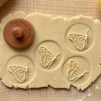 Wood Cookie Stamp, 2.5 Inch (Flying Butterfly CS-083)