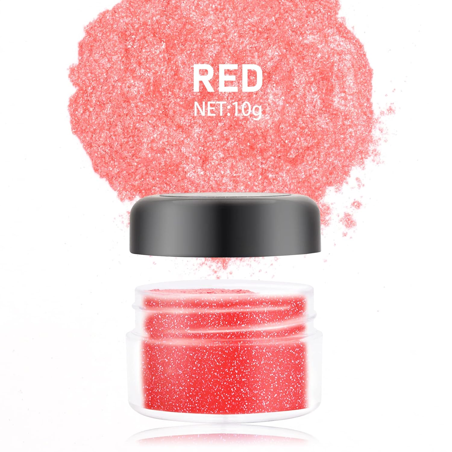 Edible Glitter - 10g Luster Dust Edible Food Grade Coloring Glitter for Cake Decorating, Baking, Drinks - Shimmer Dust Powder, Metallic Color Dusting Powder for Icing, Fondant, Candy, Cookie (Red)