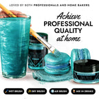 MONÉGASQUE Teal Blue Edible Glitter for Drinks 15g – Halloween Edible Glitter for Cakes & Cocktails – Cocktail, Cake, & Cupcake Luster Dust Spray – Teal Food Coloring & Drink Decorations Sprinkles