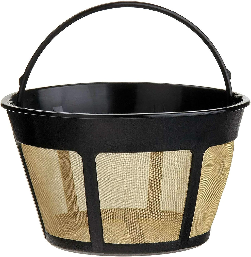NRP 12-14cup Basket Permanent Coffee Filter Replacement for Filter Coffeemaker, Screen Bottom with Large Brew Section | Compatible for Kitchenaid & Many Coffeemakers