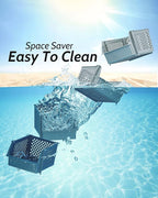 Skywin TidyFriend Stackable Storage Bins for Pantry, 4 Pack Stackable Bins For Organizing Food, Kitchen, and Bathroom Essentials (Grey)