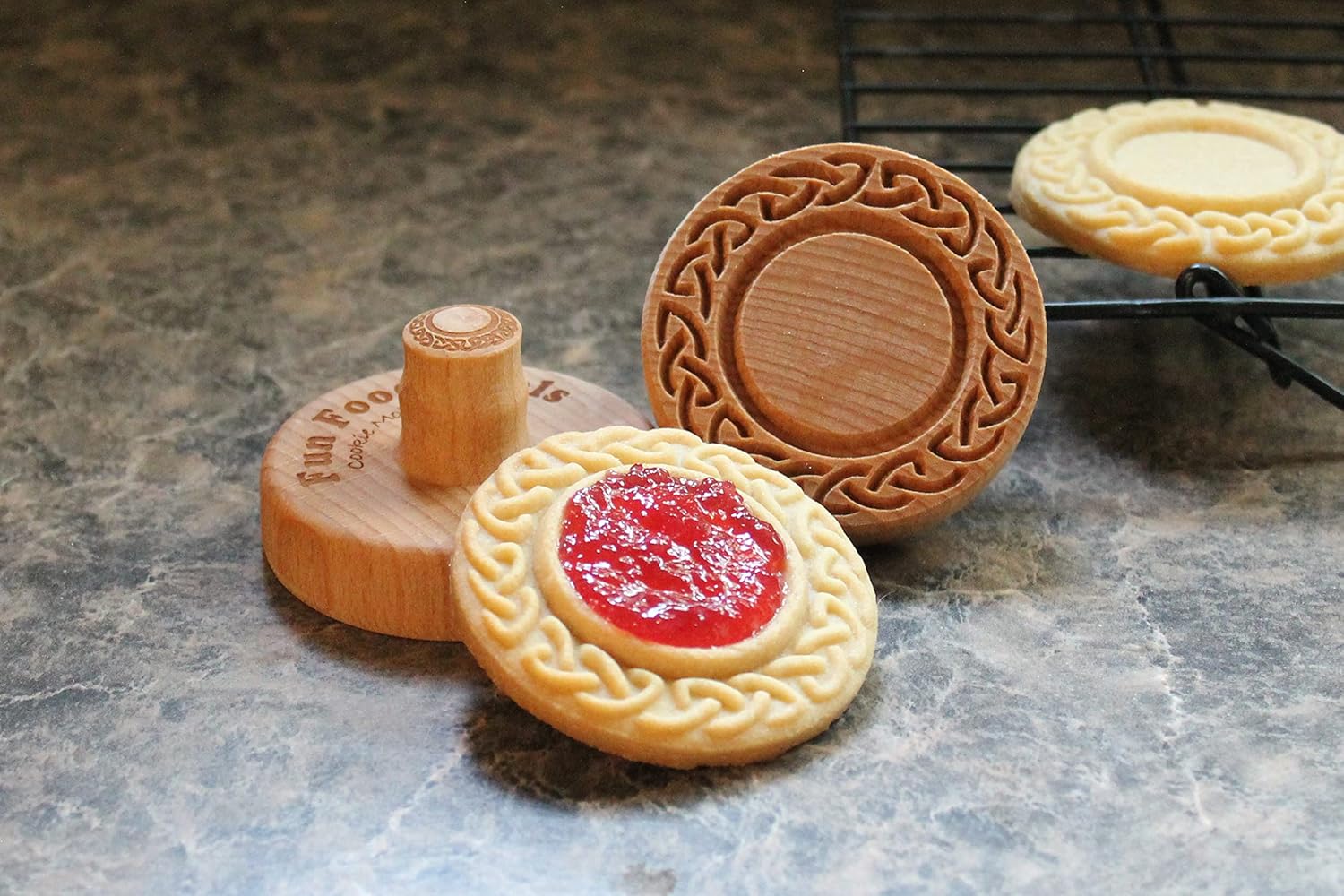 Wood Cookie Stamp, 2.5 Inch (Celtic Frame CS-033)