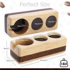 Espresso Tamping Station - Portafilter Holder (72mm) - Acacia & Mango Wood Espresso Station & Tool Organizer - Essential Accessories for Baristas