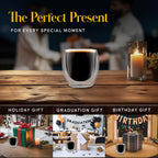 Kitchables Espresso Cups Set of 4, 2.7oz - Durable Double Walled Espresso Shot Glass - Expresso Shots Cup Compatible With Nespresso Machines - demitasse cups - Tasas De Café Expreso