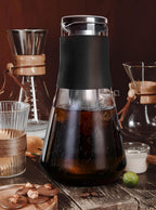 AGOGO Cold Brew Iced Coffee Makers with Metal Filters Silicone Non-slip Grip Carafe 1600ml