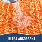 Arotive Luxury Chenille Bathroom Rug Mat, Extra Soft Thick Absorbent Shaggy Bath Rugs, Non-Slip Machine Wash Dry, Plush Bath Mats for Bathroom, Shower and Tub, 47x24, Orange