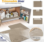 The Original Under Sink Mat - Silicone Waterproof mat, Trimmable, Easy to Clean, Kitchen cabinet liner, Under sink protector mats, Disinfection Surface - 34" x 22" or smaller