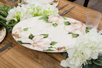 Bico Magnolia Floral Ceramic 16 inch Oval Platter, Microwave & Dishwasher Safe