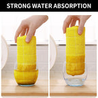 Homaxy 100% Cotton Terry Kitchen Dish Cloths, Ultra Soft and Absorbent Dish Towels for Kitchen, Perfect for Drying and Washing Dishes, 8 Pack, 12 x 12 Inches, Yellow