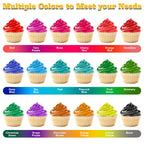 Food Coloring Powder, 18 Colors Powder Food Coloring for Baking, Powdered Edible Food Dye for Cookies, Fondant, Cake Decorating - 4g/Bottle