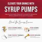 Summer Variety Syrup 6 Pack - Chocolate Macadamia Nut, Pineapple, Coconut, Mango, Guava & Passion Fruit Syrups For Coffee,Italian Soda, Lattes, Frappes With 6 Jimoco Pump Dispensers