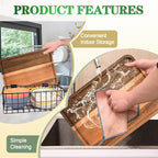 2 Pcs Acacia Wood Serving Tray, Charcuterie Boards Rectangular Wooden Platter, Large Serving Tray Wood Kitchen Display Tray for Food, Cookie, Dessert, Fruit, Snack, Vegetable, 13" x 9" x 0.6"