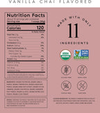 Truvani Vegan Pea Protein Powder | Vanilla Chai | 20g Organic Plant Based Protein | 10 Servings | Keto | Gluten & Dairy Free | Low Carb | No Added Sugar