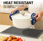 dish drying mat - 18" x 12" Grey silicone drying mat , kitchen counter dish drying mats,rubber dish drying mat, Applies to bar mat、coffee mat