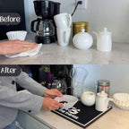 Coffee Matt for Counter First I Drink The Coffee Then I Do The Things 18x12 in, Non-Slip Silicone Espresso Maker Mat for Countertops, Aloha, Hawaiian and Luau Tiki Bar Decor and Tiki Decorations