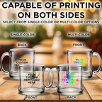 Custom Libbey Clear Glass Coffee Mugs 13 oz. Set of 100, Personalized Bulk Pack - Perfect for Coffee, Tea, Espresso, Hot Cocoa, Other Beverages - Clear Bottom