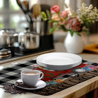 Merry Christmas Truck Dish Drying Mat Winter Large Kitchen Mats Dish Drying Pad Xmas Tree Absorbent Dish Dryer Mat for Kitchen Countertops Microfiber Drainer Pad Dish Drying Mats (18x24 in)