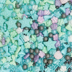 Dynastang Ocean Theme Sprinkles Starfish & Shell Mixed Style Edible Cake Decorations Cupcake Toppers Cookie Perfect for Cakes, Cupcakes, Desserts Toppings 3OZ