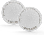 MHW-3BOMBER 53mm Espresso Puck Screen 2 Packs Metal Coffee Filter Reusable Espresso Filters for 54mm Portafilter Basket 0.8mm Thickness FG7009M-OS