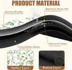 Eucalyptus Leaves Dish Drying Mat for Kitchen Counter Bar Mat Hide Stain Absorbent Rubber Backed Coffee Mat Coffee Maker Espresso Machine Accessories 11.8 x 19.7 Inch