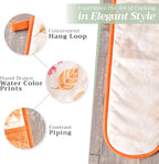 Maison d' Hermine Double Oven Mitts 100% Cotton 7"x35" Double Oven Mitt Heat Resistant BBQ Cooking Gloves with Loop, Baking, Grilling, Home, Kitchen, Handling Hot Pans (Colors of Autumn)