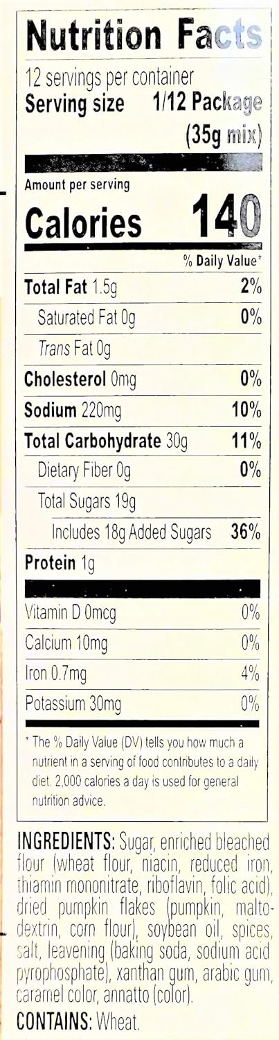Krusteaz Baking Mix, Pumpkin Spice Quick Bread Mix, Made with Real Pumpkin & No Artificial Flavors, 15 Ounce Box (Pack of 2)