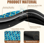 Dish Drying Mat Blue Moroccan Tile Coffee Bar Mat for Countertop Absorbent Hide Stain Rubber Backed Dish Drainer Rack Pad Espresso Machine Table Accessories Dining Room Decor 11.8 x 19.7 Inch